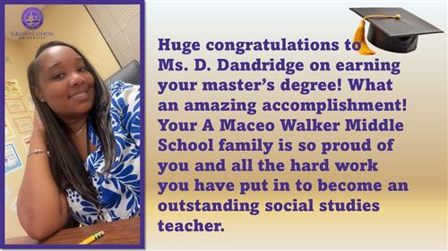 Dandridge graduation announcement